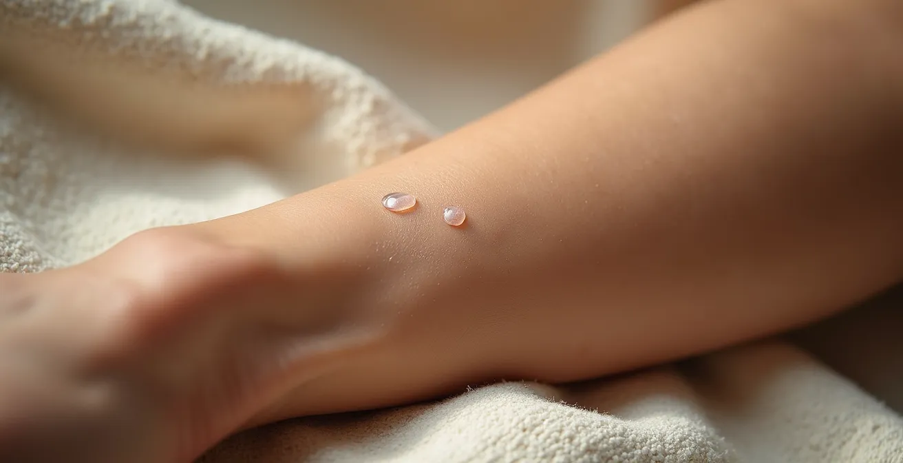 Comparaison visuelle de l'évolution d'un œdème du bras sur plusieurs jours